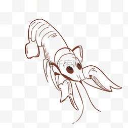 动物设计手绘图片_手绘小龙虾简笔画设计