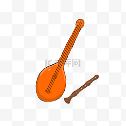 乐器短笛图片_ 橙色乐器 
