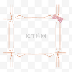 五日游海报图片_边框蝴蝶结粉色元素