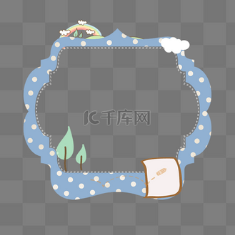 风景卡通边框图片素材_手绘美丽的风景边框