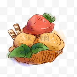水彩卡通水果图片_手绘水彩各种食物