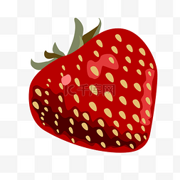 红色手绘草莓图片_新鲜的草莓手绘插画