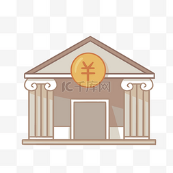 银行标点图片_手绘银行建筑插画