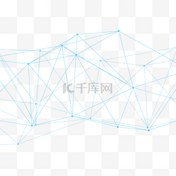 菱形链条图片_蓝色几何线条菱形装饰