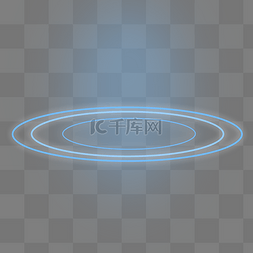 蓝色光圈png图片_淡蓝色清爽舞台环状光