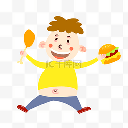 汉堡餐饮图片_手绘矢量免抠卡通可爱美食餐饮
