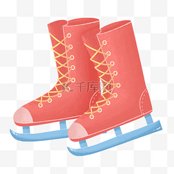 溜冰鞋图片图片_红色的溜冰鞋手绘车好