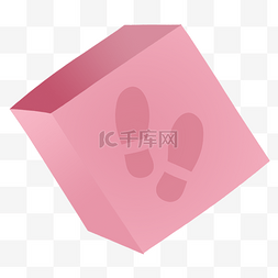 粉色立体电商盒子元素