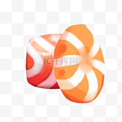 橘色甜甜糖果