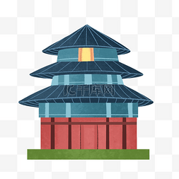 地标北京建筑插画