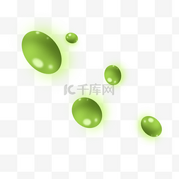 墨绿色光滑立体卡通水滴