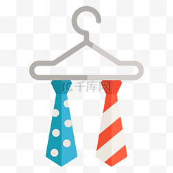蓝色领带png图片_红蓝色领带免抠图