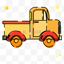 漂亮的货车图片_黄色的货车插画MBE