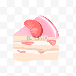 夹心水果蛋糕图片_粉色夹心水果蛋糕