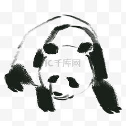 水墨大熊猫图片_水墨大熊猫