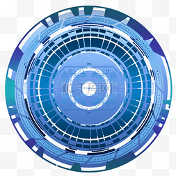 蓝色科技矢量背景图片_手绘矢量蓝色科技图案元素