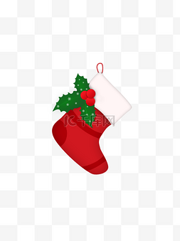 圣诞装饰雪花图片_带雪花可爱的圣诞袜子圣诞节装饰
