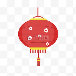 中国风红色扁平化灯笼