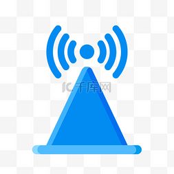 无线网PNG图片_蓝色无线网基站信号
