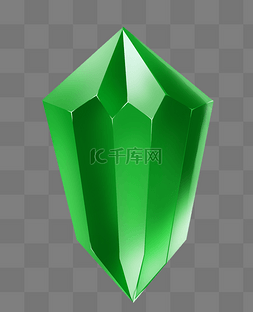 绿色几何钻石插画