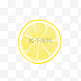 黄色柠檬片手绘设计图