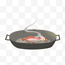 手绘美食水煮鱼图片_手绘美食水煮鱼素材