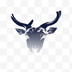 麋鹿星空素材图片_黑色麋鹿麋鹿