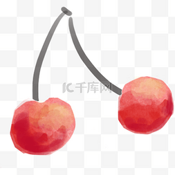 水果漫画图片_手绘樱桃水果