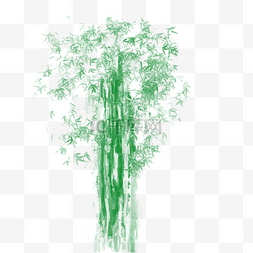 一片绿色矢量竹林