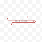 新年元宵红色古典线条祥云纹路装饰图案