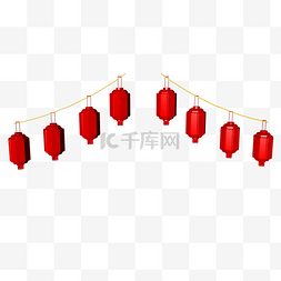 d灯笼图片_新年喜庆灯笼C4D素材设计春节新年