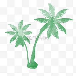 椰子树树木图片_绿色的椰子树免抠图