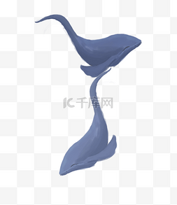 奇幻场景图片_梦境中的蓝鲸手绘设计