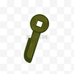 复古钥匙图片_钥匙铜钱货币