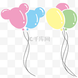 氣球米老鼠图片_六一儿童节彩色气球