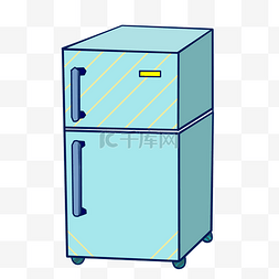 冰箱温度计图片_手绘卡通冰箱插画
