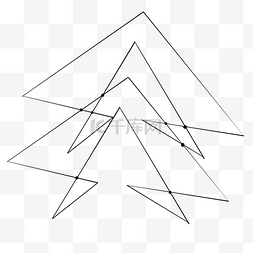 几何图形线性图片_三角形线条