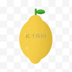 黄色柠檬创意手绘插图