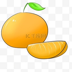 橘子插画素材图片_水果橘子卡通插画