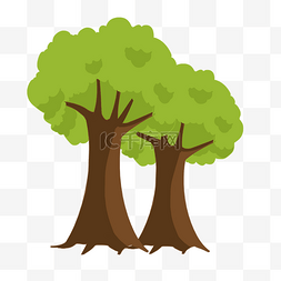 卡通树枝绿色树叶图片_树木绿色树叶树枝植物大自然
