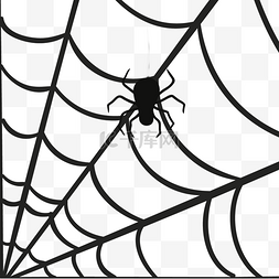 黑色卡通蜘蛛网元素