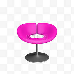 创意椅子沙发图片_创意亮粉色立体座椅
