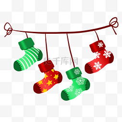 圣诞袜图片_圣诞挂件袜子