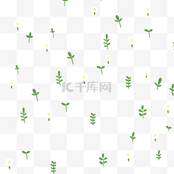 植物野外图片_绿色小草卡通png素材