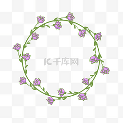 邀请函装饰框图片_紫色花朵婚礼边框