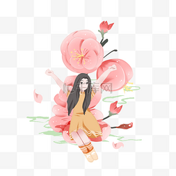 立春春季花开唯美插画