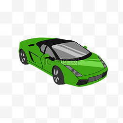 绿色跑车交通工具