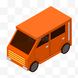 交通工具橙色汽车