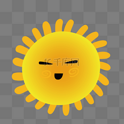 眨眼太阳图片_有趣太阳坏笑酷酷