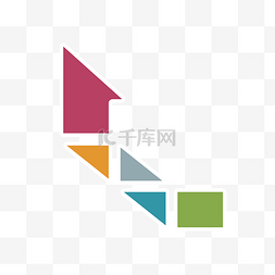 矢量创意箭头分块PNG图片